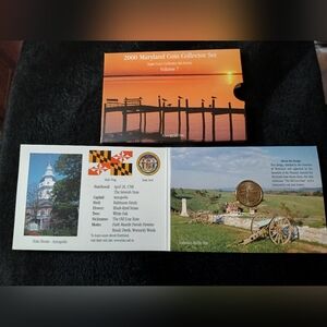 2000 Maryland Uncirculated Quarter Collector Set with Illustrated Folder